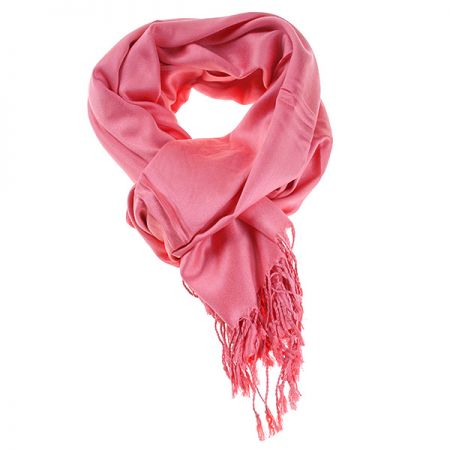 Šála kašmír/hedvábí jemný hladký povrch starorůžová