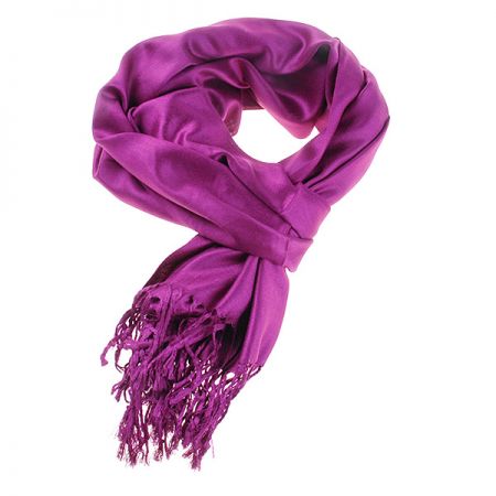 Šála kašmír/hedvábí jemný hladký povrch fuchsiová