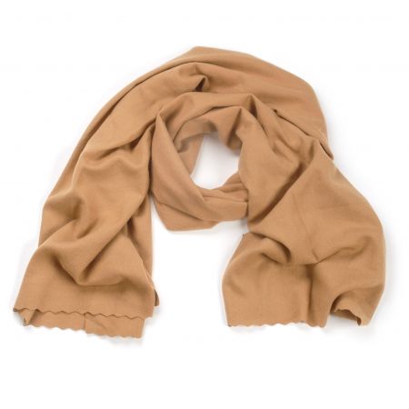 Šála směs viskoza/vlna/kašmír camel hnědá