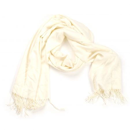 Šála směs viskoza/kašmír/vlna smetanová