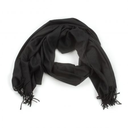 Šála směs viskoza/kašmír/vlna černá