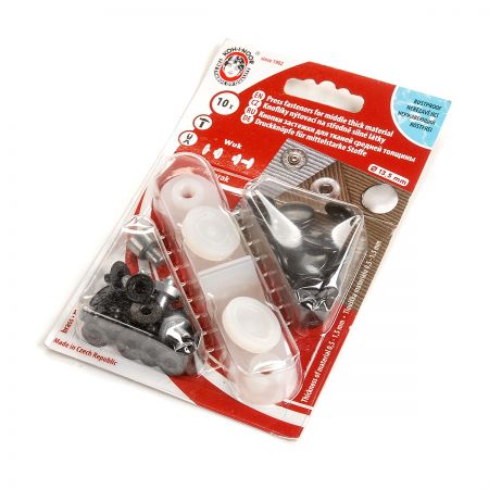 Druky kovové WUK 5/4 (Ø 13,5mm) nikl černý hladký