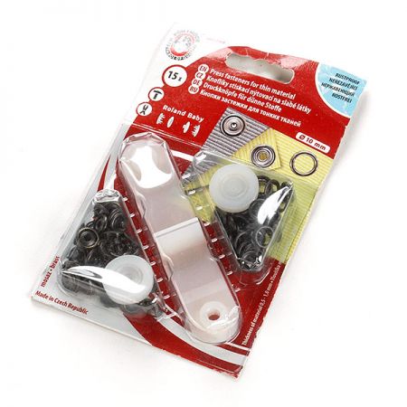 Druky ROLAND BABY Black Nikl O 10mm bal 15 ks