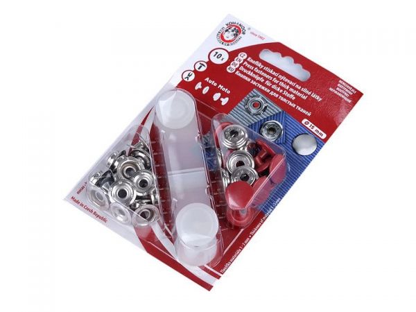 Druky kovové 6 (Ø 15mm) červený hladký AUTO-MOTO