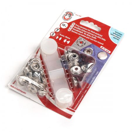 Druky kovové 6 (Ø 15mm) vínový hladký AUTO-MOTO