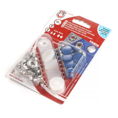 Druky kovové 6 (Ø 15mm) modrý hladký AUTO-MOTO