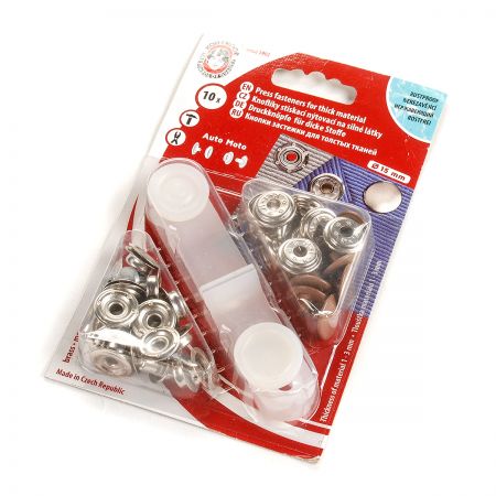 Druky kovové 6 (Ø 15mm) stř.hnědý hladký AUTO-MOTO