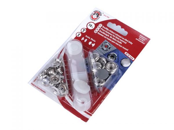 Druky kovové  6 (Ø 15mm) šedý hladký AUTO-MOTO