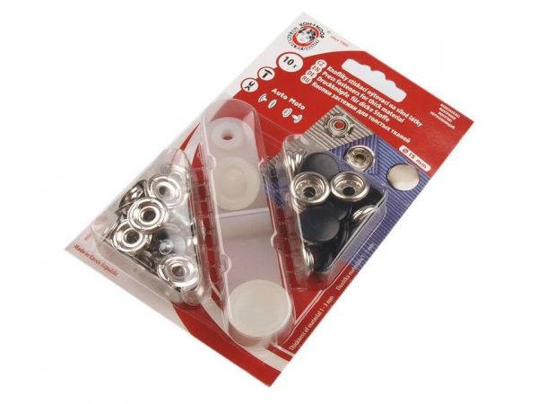 Druky kovové 6 (Ø 15mm) černý hladký AUTO-MOTO