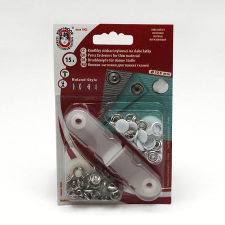 Druky ROLAND STYLE bílé Ø 11mm bal 15 ks
