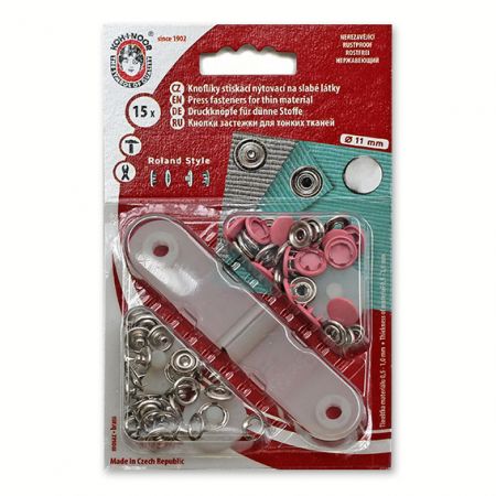 Druky ROLAND STYLE růžové Ø 11mm bal 15 ks