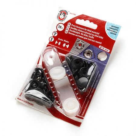 Druky kovové 6 (O 15mm) černý hladký