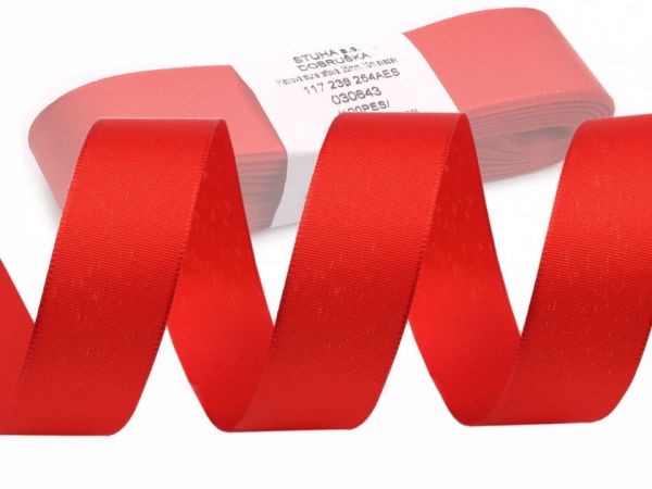 Stuha taftová šíře 15mm červená