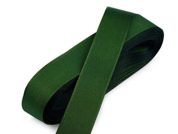 Stuha taftová šíře 20mm tm.zelená