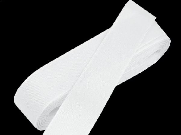 Stuha taftová šíře 25mm bílá