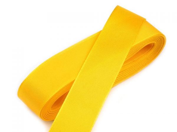 Stuha taftová šíře 25mm žlutá