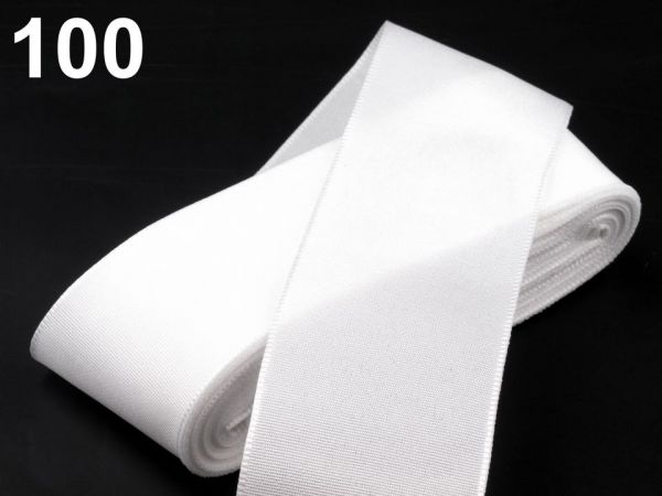 Stuha taftová šíře 52mm bílá