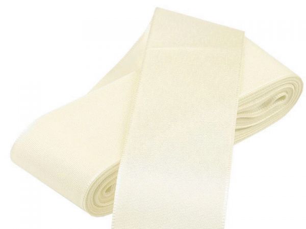 Stuha taftová šíře 40 mm smetanová