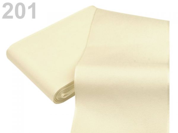 Stuha taftová šíře 72mm smetanová