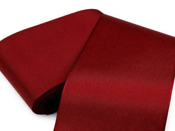 Stuha taftová šíře 10,8 cm vínová