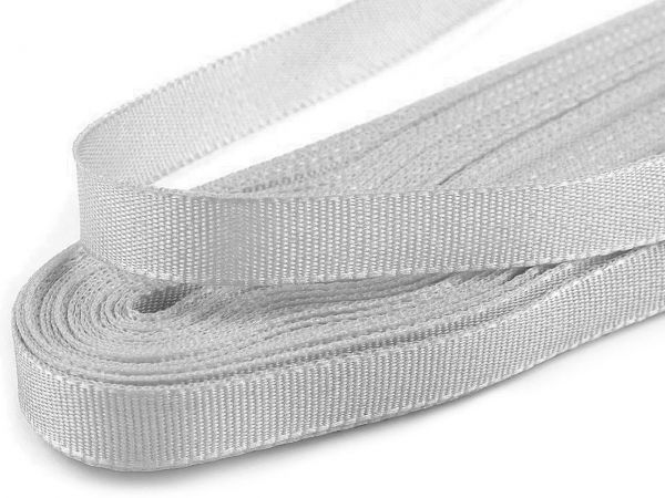 Stuha taftová šíře 6mm šedé barvy