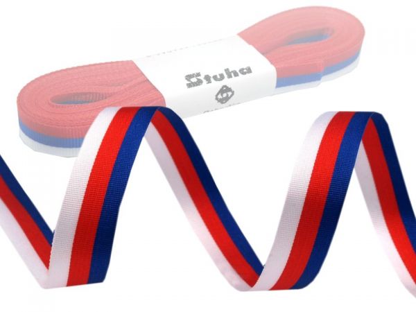 Stuha taft trikolora 1cm ČR