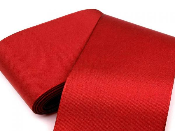 Stuha taftová šíře 72mm červená