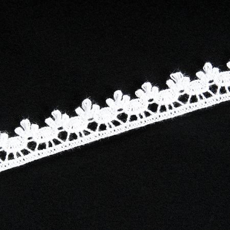 Krajka bavlněná bílá drobný vzor