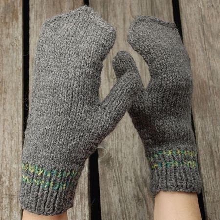 Ručně pletené rukavice MarLen šedé