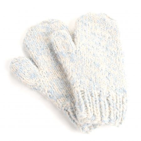 Ručně pletené rukavice MarLen modrobílé