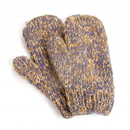 Ručně pletené rukavice MarLen modrohnědé