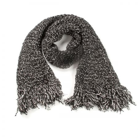 Šála MarLen ručně pletená černobílá