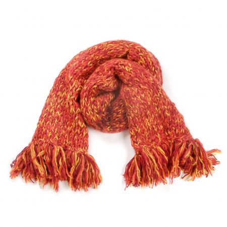 Šála MarLen ručně pletená žlutočervená