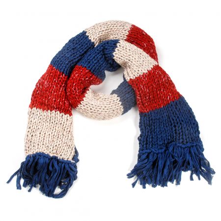 Šála MarLen ručně pletená široké pruhy