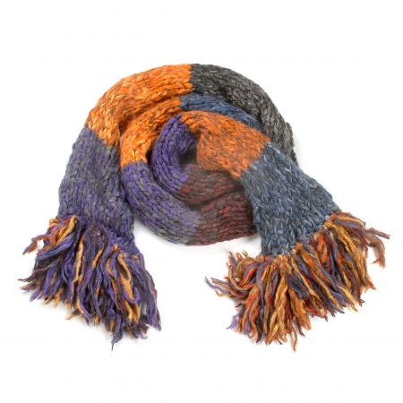 Šál MarLen ručně pletená velké pruhy