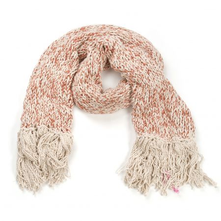 Šála MarLen ručně pletená smetenovočervená