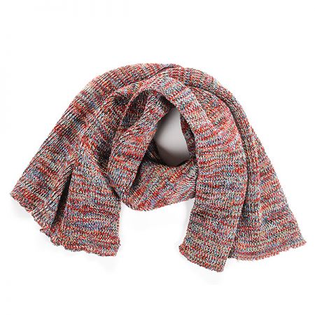 Šála pletená MarLen modrožlutý melír