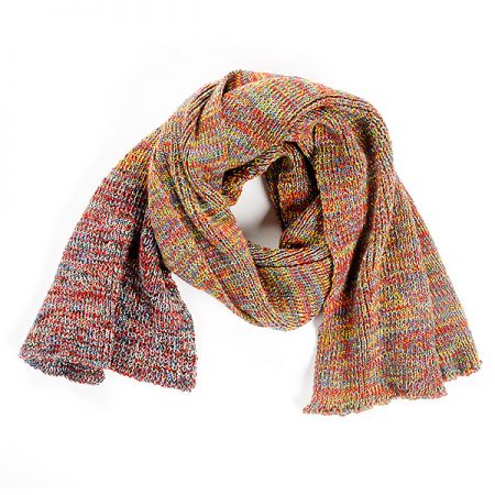 Šála pletená MarLen žlutomodrý melír