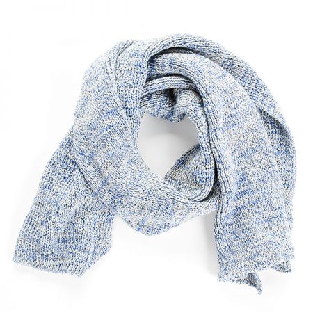 Šála pletená MarLen modrobílý melír