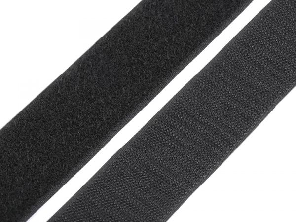 Suchý zip 30mm háček + plyš černý
