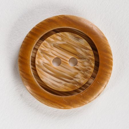 Gombík plastový hnedý melír