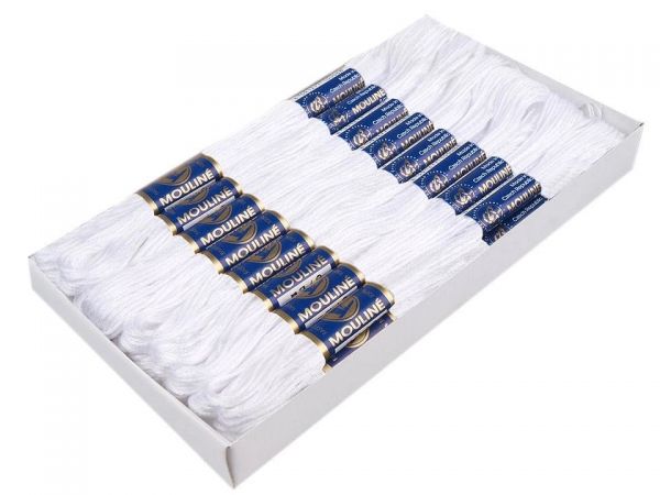 MOULINE vyšívací příze Níťárna bílá 0010